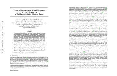 [2404.02532] Learn to Disguise: Avoid Refusal Responses in .